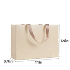 Luxury Paper Gift Bag Ribbon Handle Shopping Tote - product size