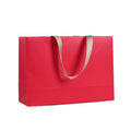 Luxury Paper Gift Bag Ribbon Handle Shopping Tote - Red
