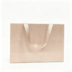 Luxury Paper Gift Bag Ribbon Handle Shopping Tote - Rose Gold
