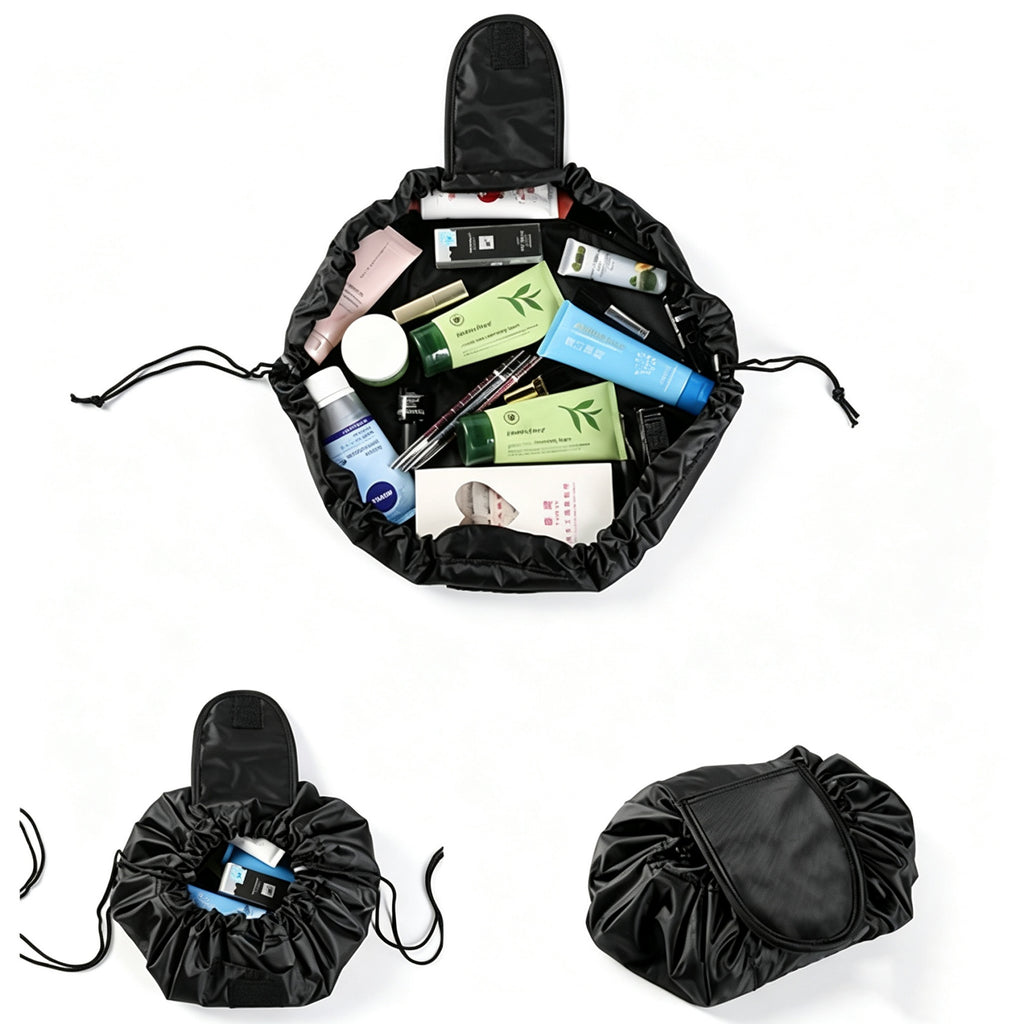 Foldable Drawstring Makeup Bag Travel Cosmetic Pouch - blank product