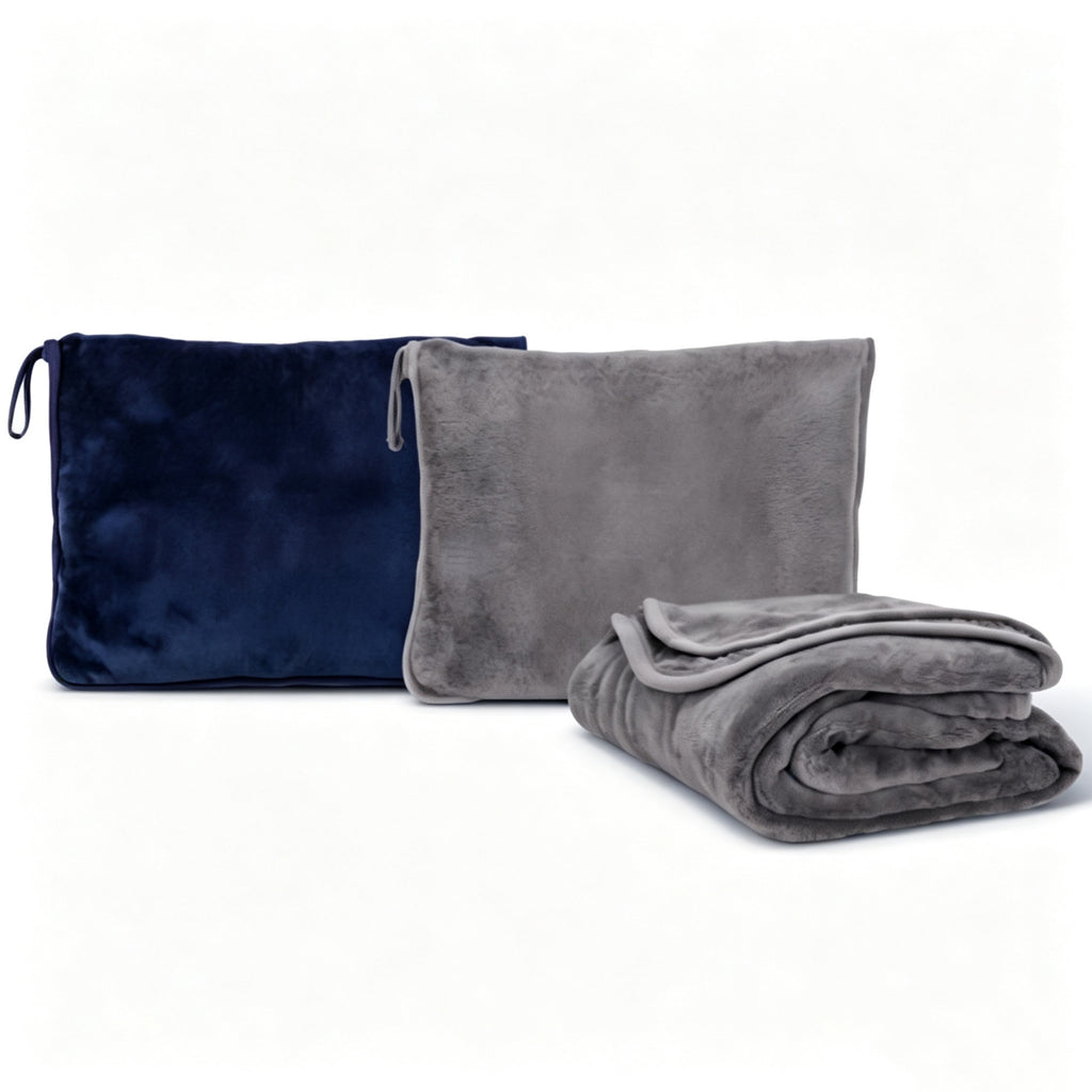 Portable Travel Blanket Pillow Soft Flannel Quilt - blank product