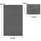 Portable Travel Blanket Pillow Soft Flannel Quilt - product size