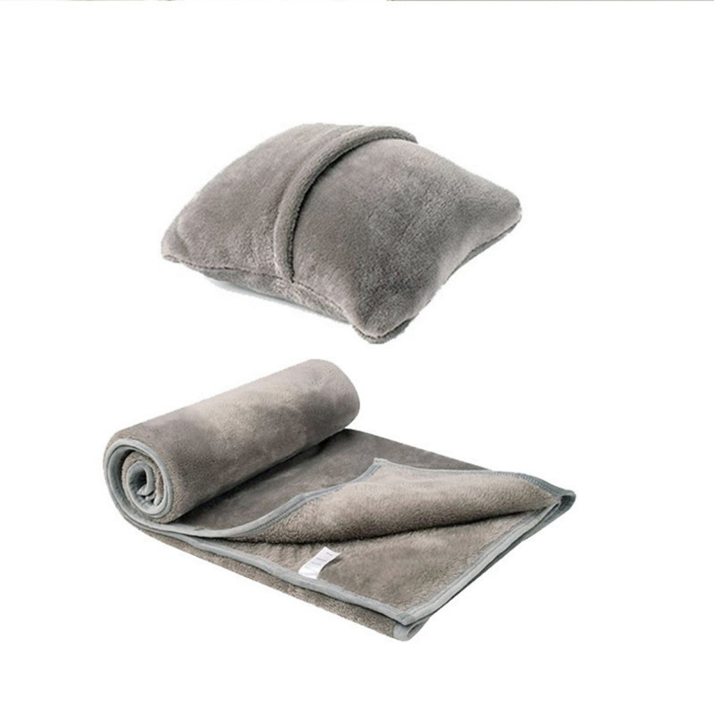 Soft Flannel Travel Blanket Airplane Pillow Shawl - blank product