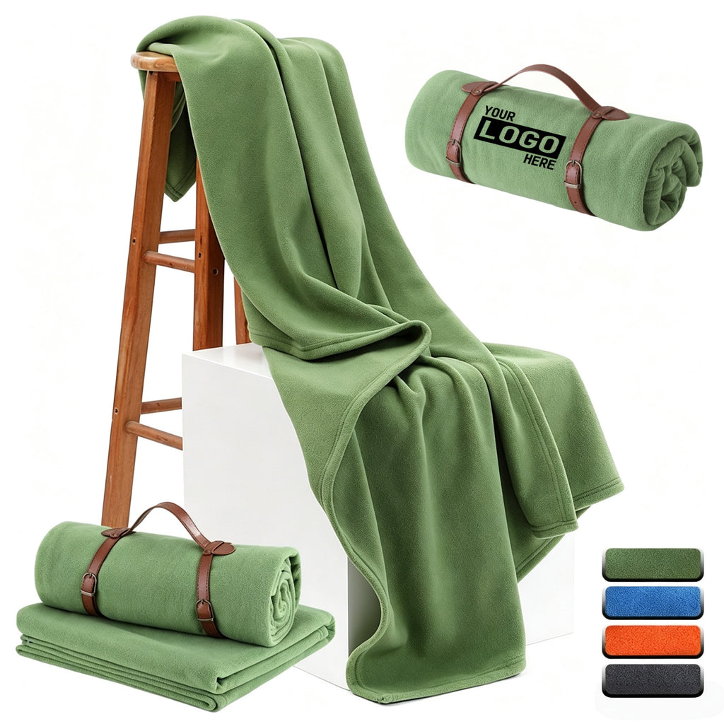 Foldable Fleece Yoga Blanket Portable Camp Throw - printed product