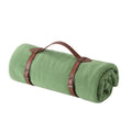 Foldable Fleece Yoga Blanket Portable Camp Throw - Green