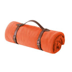 Foldable Fleece Yoga Blanket Portable Camp Throw - Orange