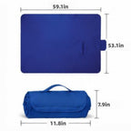 Foldable Polar Fleece Picnic Blanket Camping Throw - product size