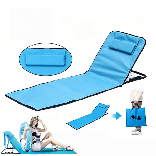 Adjustable Folding Beach Mat Lounger Sunbed Chair - printed product