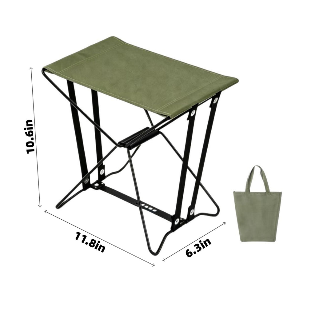 Compact Camp Stool With Storage Bag Portable Chair - product size