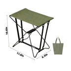 Compact Camp Stool With Storage Bag Portable Chair - product size