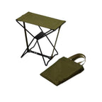 Compact Camp Stool With Storage Bag Portable Chair - Army Green