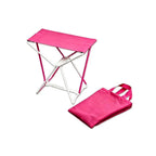 Compact Camp Stool With Storage Bag Portable Chair - Rose Red