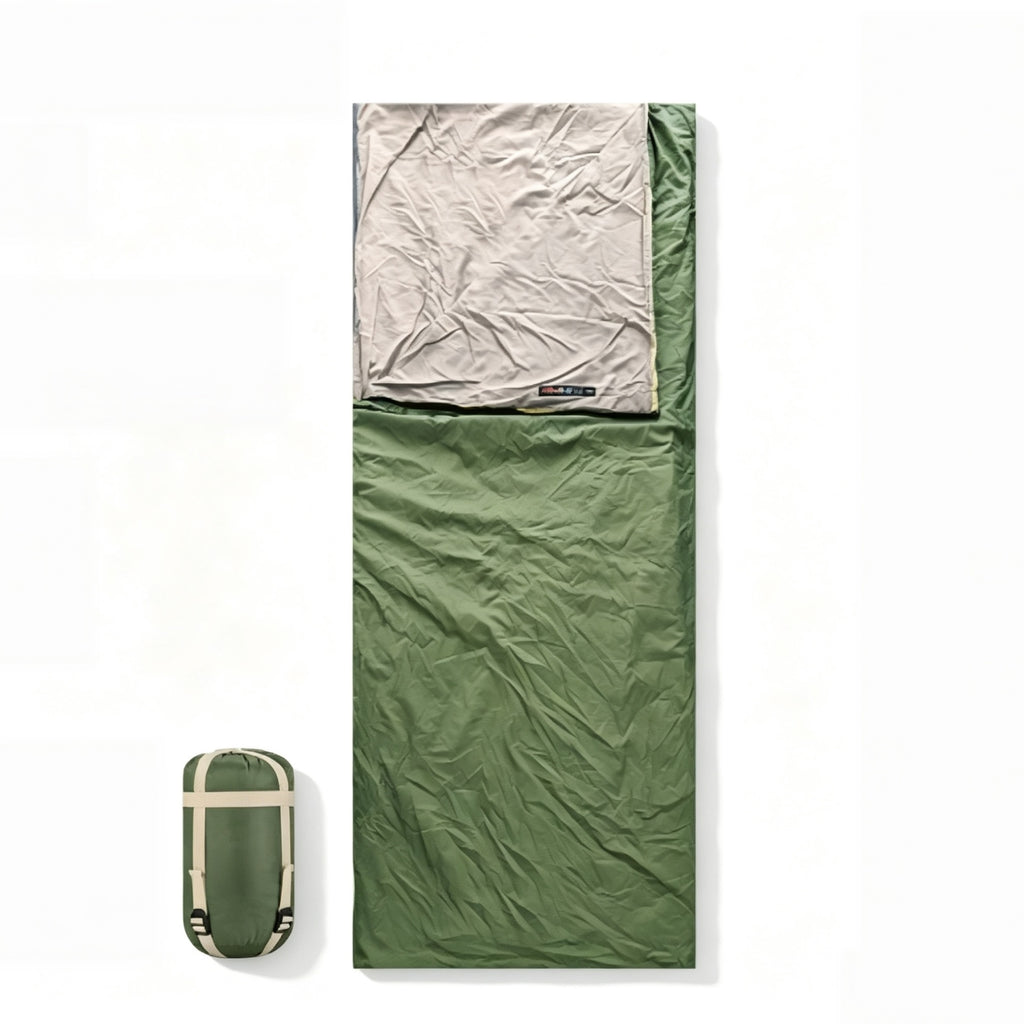 Mini Camping Sleeping Bag With Compression Sack - Green