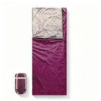 Mini Camping Sleeping Bag With Compression Sack - Wine Red