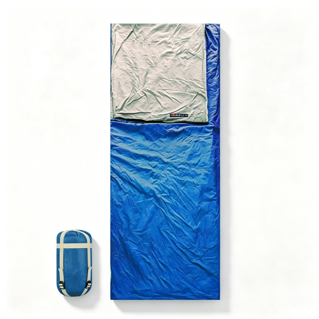 Mini Camping Sleeping Bag With Compression Sack - Royal Blue