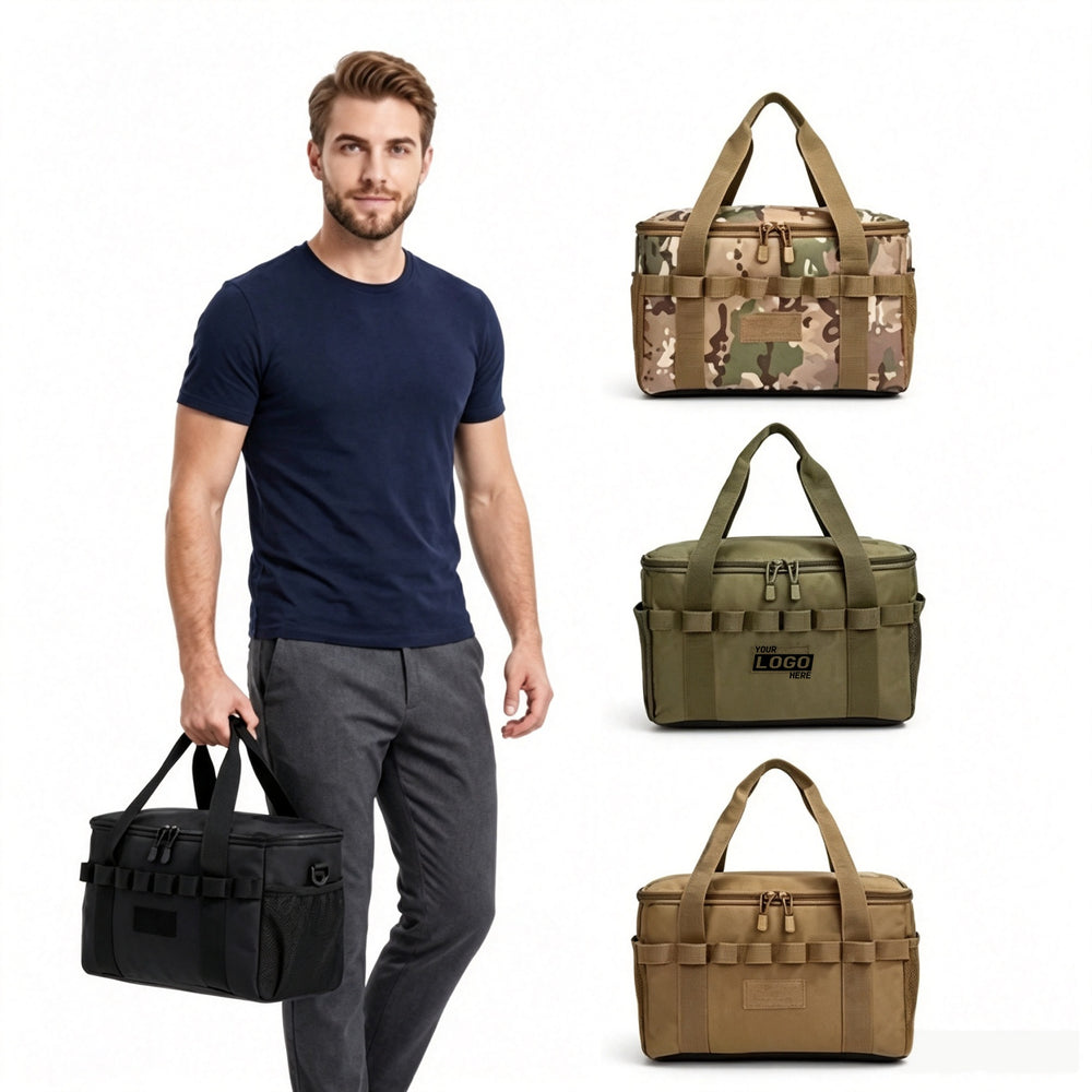 Portable Camping Tableware Bag Large Picnic Tote Primary imprint location