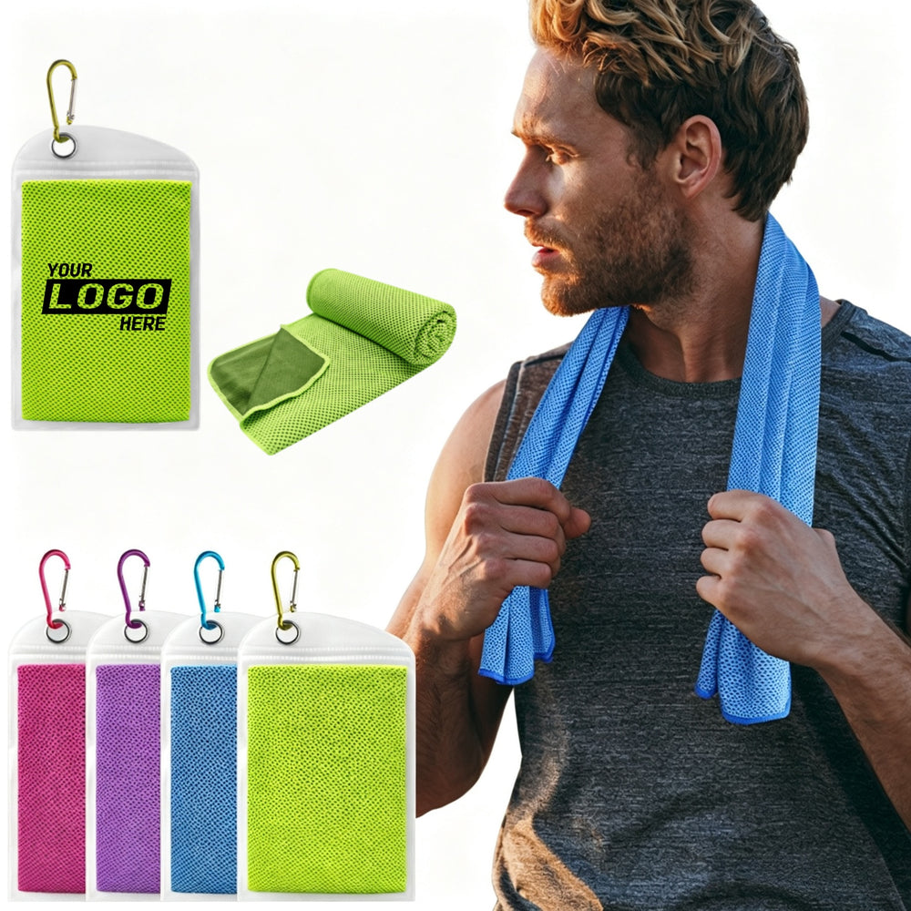 Quick Dry Cooling Towel Sports Sweatband Pouch Primary imprint location