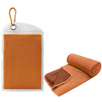 Quick Dry Cooling Towel Sports Sweatband Pouch - Orange