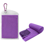 Quick Dry Cooling Towel Sports Sweatband Pouch - Purple