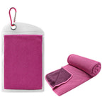 Quick Dry Cooling Towel Sports Sweatband Pouch - Rose Red