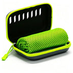 Cooling Towel Sports Sweatband EVA Storage Case - Green