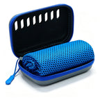 Cooling Towel Sports Sweatband EVA Storage Case - Dark Blue