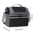 Large Capacity Picnic Bag Crossbody Cooler Tote - product size
