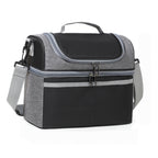 Large Capacity Picnic Bag Crossbody Cooler Tote - Black