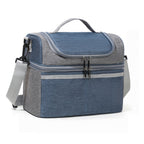Large Capacity Picnic Bag Crossbody Cooler Tote - Navy Blue